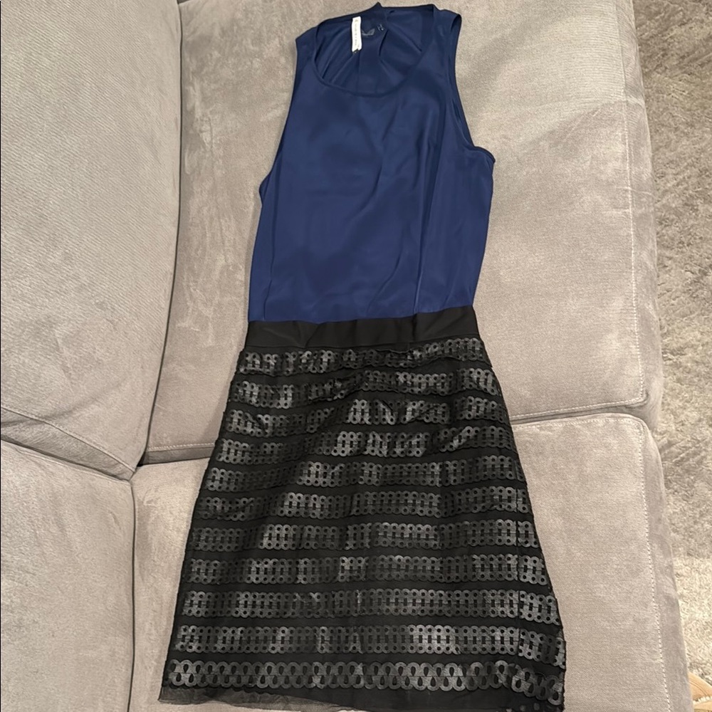 Sachin + Babi Blue and Black Mini Dress